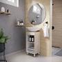 MUEBLE INFERIOR DE BAÑO DE PISO 2 NICHOS ABIERTOS COLOR CENIZA MDP