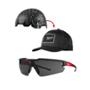 COMBO DE GORRA CON PROTECCIÓN Y LENTES ANTI-RAYADURAS OSCUROS