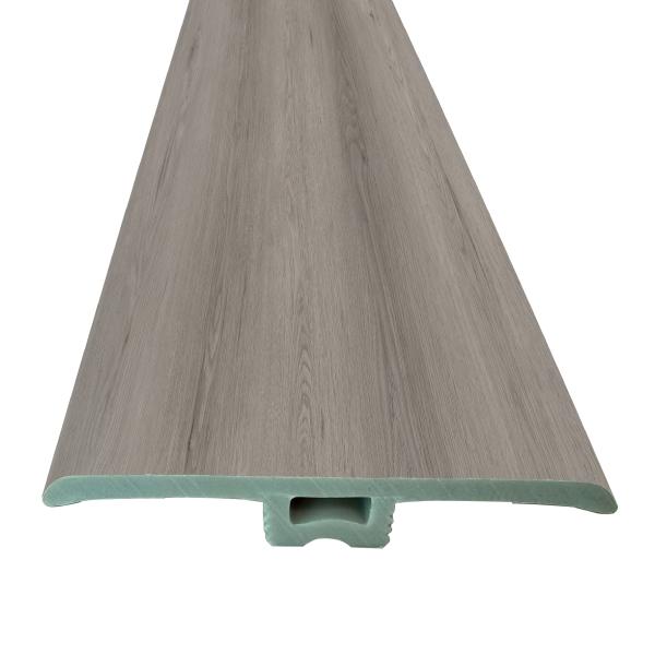 MOLDURA T PARA PISO VINILICO DE LUJO GRIS TIPO MADERA 4.5 CM X 2.40 M