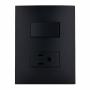 APAGADOR SENCILLO + CONTACTO NEGRO CARBONCILLO C/PLACA INCLUIDA NEGRO CARBONCILLO ESTEVEZ GAMMA