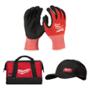 MALETA CONTRATISTA CON 2 PARES DE GUANTES TALLA M Y GORRA NEGRA