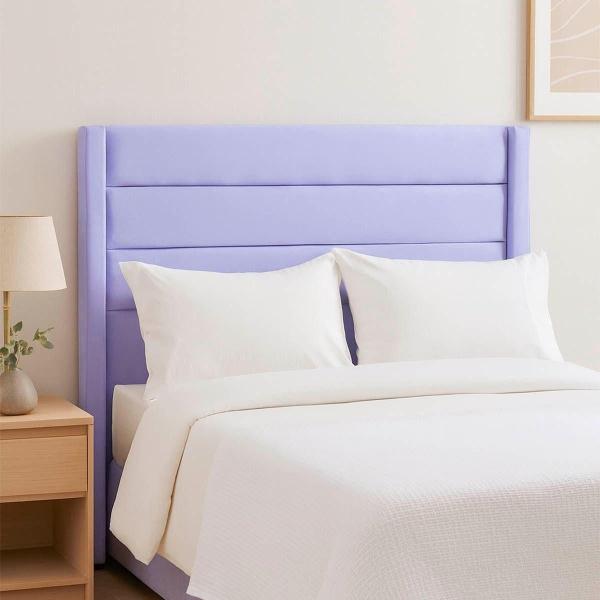 CABECERA KING SIZE DICASA LUGO LILA + BASE CAMA SLIM