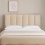 CABECERA QUEEN SIZE DICASA KAMI CREMA + BASE CAMA SLIM