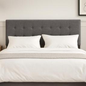 CABECERA KING SIZE DICASA BILBAO GRIS OSCURO + BASE CAMA SLIM