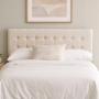 CABECERA QUEEN SIZE DICASA BILBAO CREMA + BASE CAMA SLIM