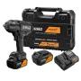 KIT LLAVE DE IMPACTO 18V 1/2" BRUSHLESS 2 BATERÍAS 5 AH Y CARGADOR ALTO TORQUE