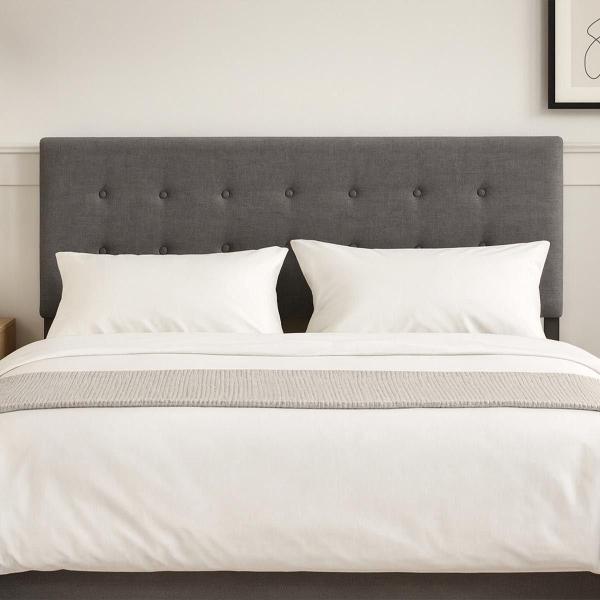 CABECERA INDIVIDUAL DICASA BILBAO GRIS OSCURO + BASE CAMA SLIM