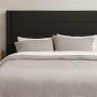 CABECERA INDIVIDUAL DICASA LUGO NEGRO + BASE CAMA SLIM