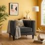 SILLÓN INDIVIDUAL 1 PERSONA MADISON CHENILLE GRIS OXFORD