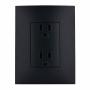 CONTACTO DÚPLEX NEGRO CARBONCILLO C/PLACA INCLUIDA NEGRO CARBONCILLO ESTEVEZ GAMMA