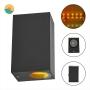 LÁMPARA LED DE MURO EXTERIOR NEGRO DTW 1800K A 3000K IP65