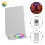 LÁMPARA LED RGB DE MURO EXTERIOR BLANCO LUZ DIRECTA E INDIRECTA IP65