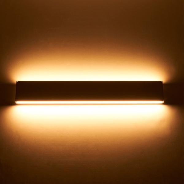 LÁMPARA LED DE MURO DUPLO 25W NEGRO LUZ CÁLIDA 3000K