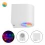LÁMPARA LED RGB DE MURO EXTERIOR BLANCO IP65 CON FOCO INCLUIDO
