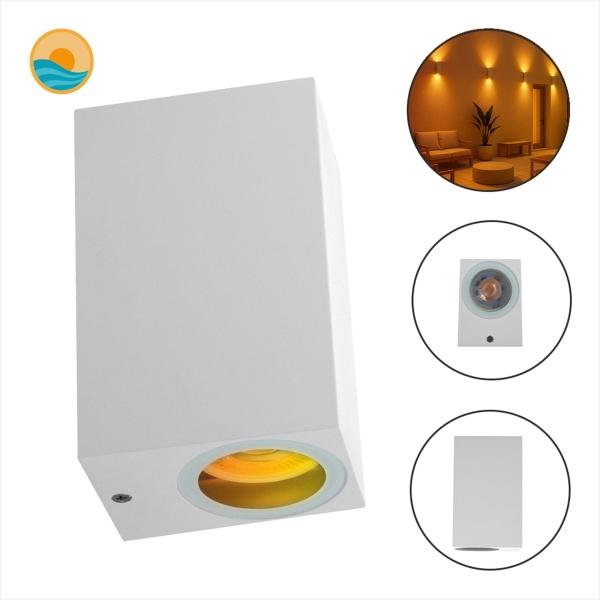 LÁMPARA LED DE MURO EXTERIOR BLANCO DTW 1800K A 3000K IP65