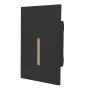 LÁMPARA DE MURO LED DE CONEXIÓN 2W LUZ CÁLIDA IP65 NEGRO