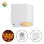 LÁMPARA LED DE MURO EXTERIOR BLANCO DTW 1800K A 3000K IP65 CON FOCO