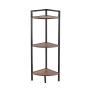 ORGANIZADOR ESQUINERO PARA BAÑO 3 NIVELES NEGRO 80 CM
