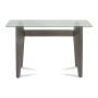 MESA CONSOLA AUXILIAR METAL Y VIDRIO TEMPLADO 1.20 X 0.45 X 0.77 M NEGRO