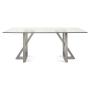 MESA DE COMEDOR PARA 6 PLATEADA RIVA