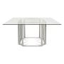 MESA DE COMEDOR PARA 8 PLATEADA AZEK