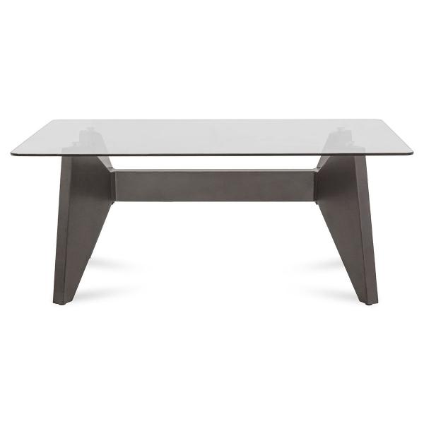 MESA DE CENTRO DECORATIVA NEKU VIDRIO Y METAL 110 X 70 X 45 CM NEGRO
