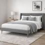CABECERA MATRIMONIAL DICASA MILAN GRIS OSCURO + BASE SLIM