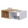 MESA DE CENTRO DECORATIVA MADIK MDP 89 X 60 X 33 CM BLANCO/ALMENDRA
