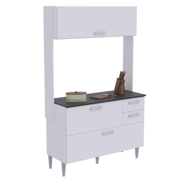 Mueble Cocina/Despensa Madik blanco con Alacena y Cajones