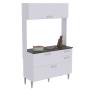 Mueble Cocina/Despensa Madik blanco con Alacena y Cajones