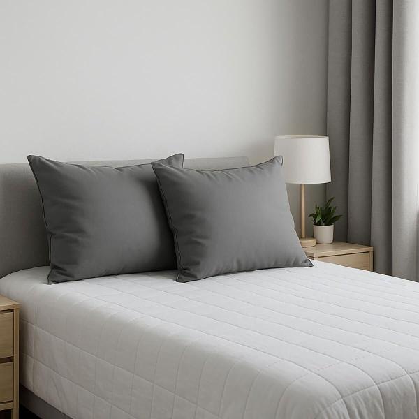 COMBO DICASA INDIVIDUAL PROTECTOR ULTRA + SABANAS BASIC CREMA + ALMOHADA 2-PACK