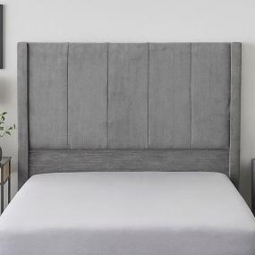 CABECERA KING SIZE NIZZA TAPIZADA GRIS OSCURO CONTEMPORÁNEA PARA RECÁMARA