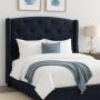 CABECERA MATRIMONIAL DICASA ZEFYR COLOR AZUL + BASE CAMA + COLCHÓN DICASATRINI