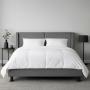 CABECERA QUEEN SIZE DICASA MILAN COLOR GRIS + BOX + COLCHÓN DICASA INABOX