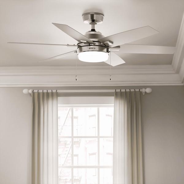 Ventilador de techo Toledo Níquel Cepillado 52 pulgadas