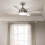 Ventilador de techo Toledo Níquel Cepillado 52 pulgadas