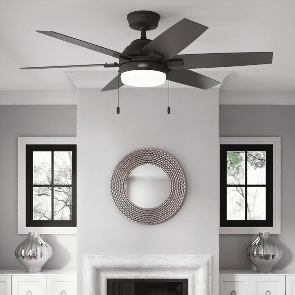 Ventilador de techo Toledo Negro Mate 52 pulgadas