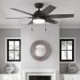 Ventilador de techo Toledo Negro Mate 52 pulgadas