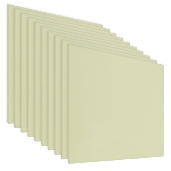 PANEL DE ACRÍLICO 40X40 CM PARA DECORACIÓN RESISTENTE AMARILLO PASTEL