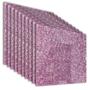 PANEL DE ACRÍLICO GLITTER ROSA 40 X 40 CM PARA DECORACIÓN RESISTENTE 10 PIEZAS