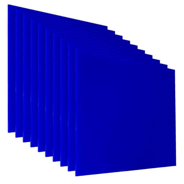 PANEL DE ACRÍLICO 40 X 40 CM PARA DECORACIÓN AZUL 10 PIEZAS