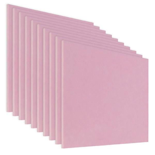 PANEL DE ACRÍLICO 40 X 40 CM PARA DECORACIÓN RESISTENTE ROSA 10 PIEZAS