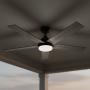 VENTILADOR DE TECHO SUPERBA 52" LED INTEGRADO BLANCO DINÁMICOS NEGRO CON CONTROL REMOTO INCLUIDO