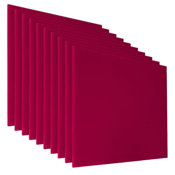 PANEL DE ACRÍLICO ROJO 40 X 40 CM PARA DECORACIÓN RESISTENTE 10 PIEZAS