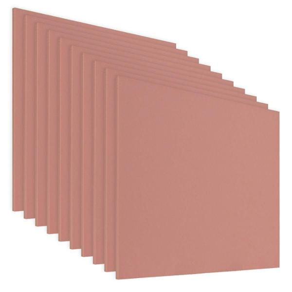 PANEL DE ACRÍLICO 40 X 40 CM PARA DECORACIÓN RESISTENTE CORAL 10 PIEZAS