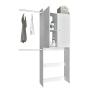 ESTANTE DE LAVANDERIA MELAMINA 2 NIVELES 201 X 80 X 29 BLANCO ABSOLUTO