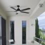 VENTILADOR DE TECHO GRUS 56" LED INTEGRADO AJUSTABLE NEGRO CON CONTROL REMOTO INCLUIDO
