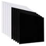 PANEL DE ACRÍLICO 40 X 40 CM PARA DECORACIÓN RESISTENTE BLANCO Y NEGRO 10 PIEZAS