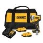 KIT ATORNILLADOR DE IMPACTO 20V MAX 1/4" BRUSHLESS 2 BATERÍAS 2 AH Y CARGADOR COMPACTO