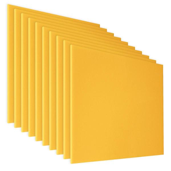 PANEL DE ACRÍLICO AMARILLO 40 X 40 CM PARA DECORACIÓN RESISTENTE AMARILLO 10 PIEZAS